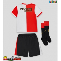 Camisa de Futebol Feyenoord Equipamento Principal Infantil 2025-26 Manga Curta (+ Calças curtas)